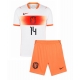 Billige Fotballdrakt Nederland Tijjani Reijnders #14 Replika Bortedraktsett Barn VM 2026 Kortermet (med bukser)